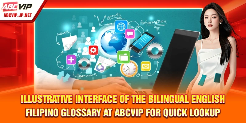 Glossary ABCVIP – English and Filipino Betting Terminology 7 Illustrative interface of the bilingual English–Filipino glossary at ABCVIP for quick lookup