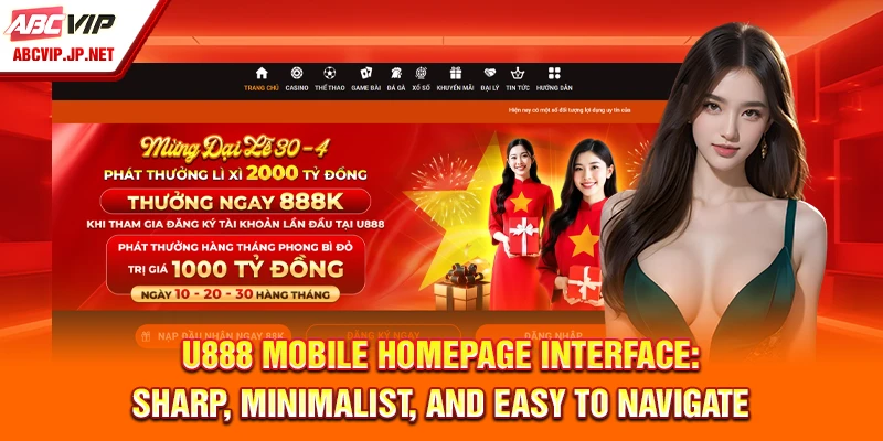 U888 Brand Review – Top-Tier Experience for Filipino Players 7 U888 Mobile Homepage Interface: Sharp, Minimalist, and Easy to Navigate